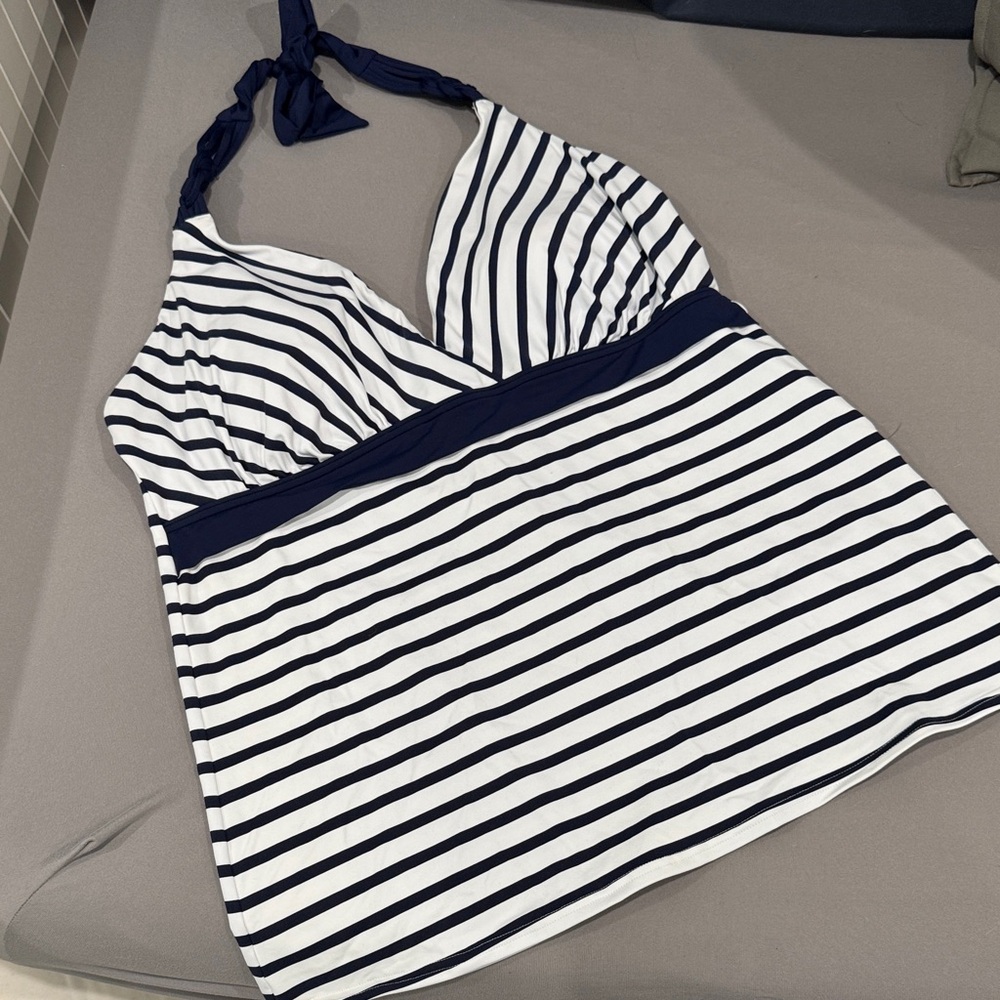 Striped Halter Swim Top